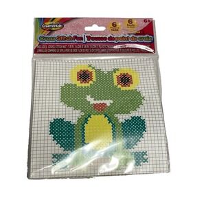 creative kids cross stitch craft kit 5.5X5.5 inch FROG